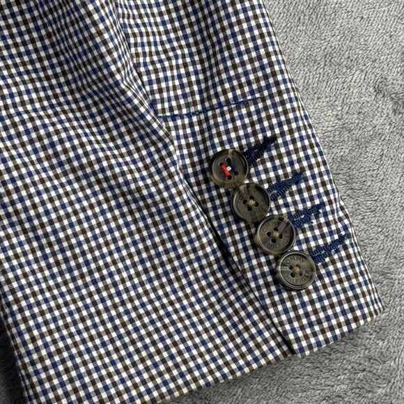 Tommy Hilfiger Sport Coat Blazer Mens Medium Gingham Special Edition Two Button - Picture 15 of 16
